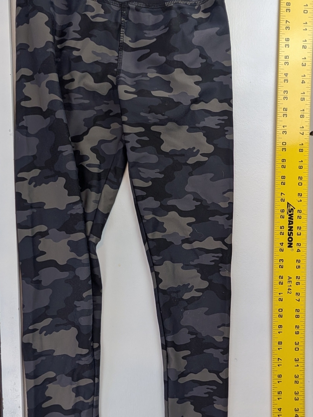 Kids Black & Gray Camo Leggings